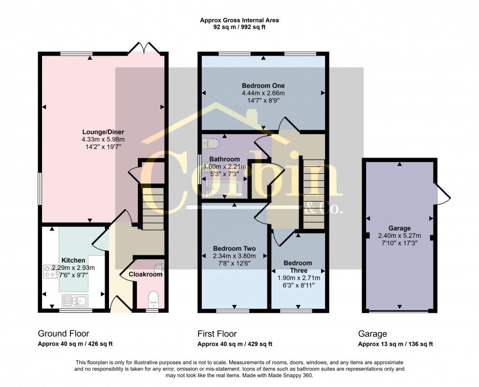 Floorplan for Woodgreen Drive, Bournemouth, Dorset