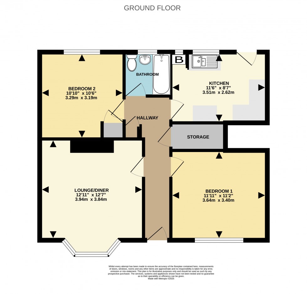 Floorplan for Long Road, Bournemouth, Dorset