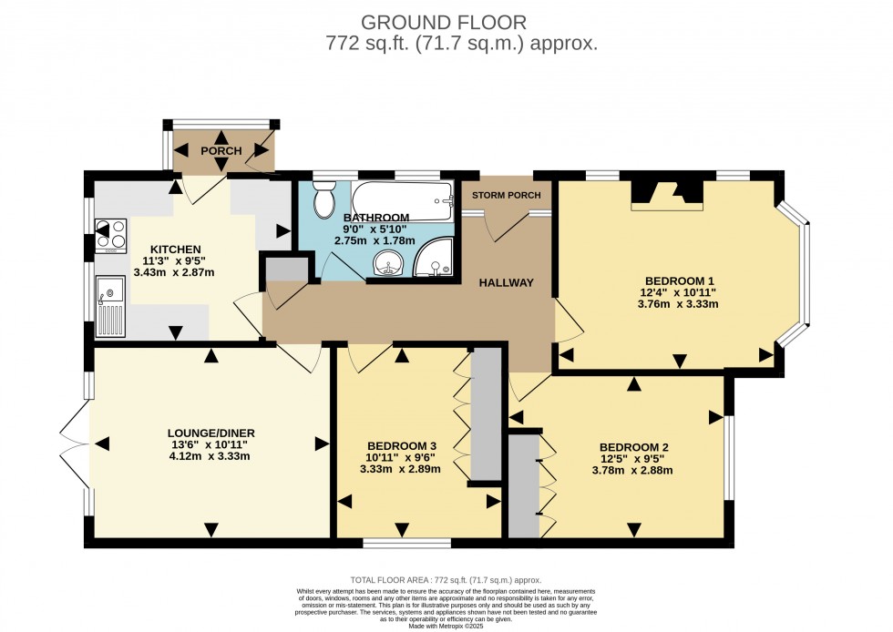 Floorplan for Royal Oak Road, Bournemouth, Dorset