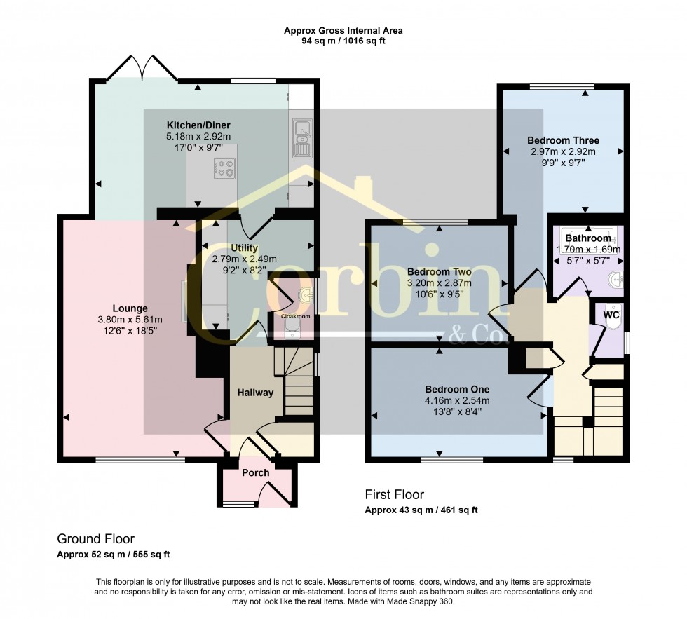 Floorplan for Baker Road, Bournemouth, Dorset