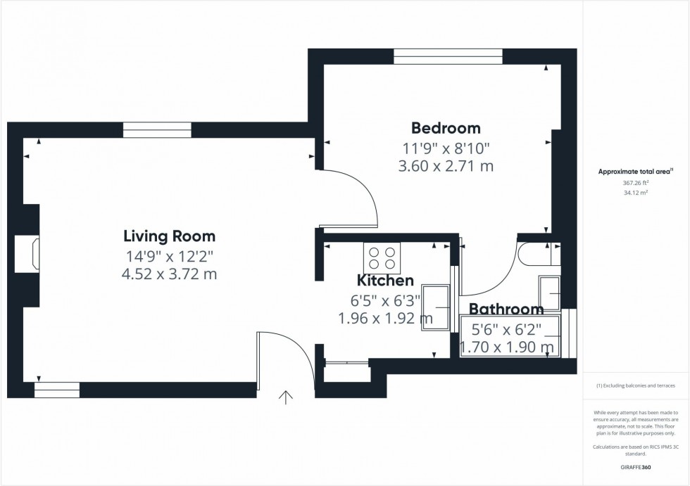 Floorplan for 33 Parkwood Road, Bournemouth, Dorset